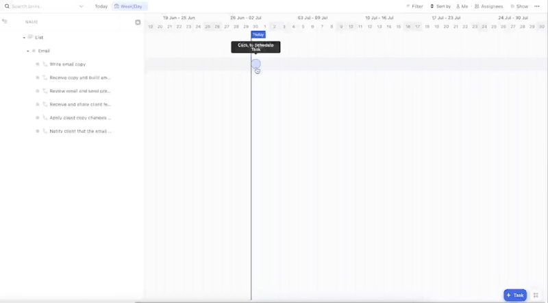 Due dates in gantt